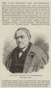 Avdøde Edward von Bauernfeld, wiensk poet av English School